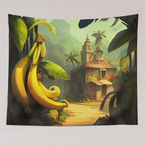 Item preview, Valley of Bananas and Fiddlesticks Digital Painting designed and sold by CodeAndColors.