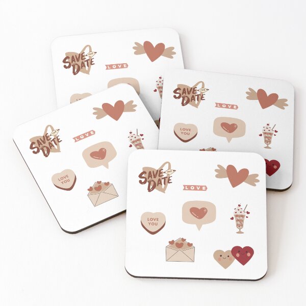 Item preview, Aesthetic Beige and Red Valentine's Day designed and sold by ZelenaJournals.