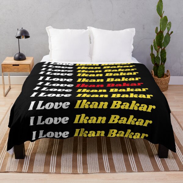 Item preview, 'I Love Ikan Bakar' Indonesian Traditional Food - Delicious Text Based Design designed and sold by Ridiculam Toga.
