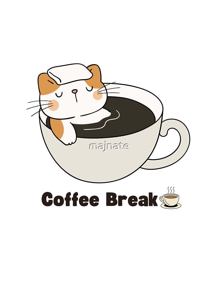 Caffeine Cat: A Feline Taking a Coffee Break Design