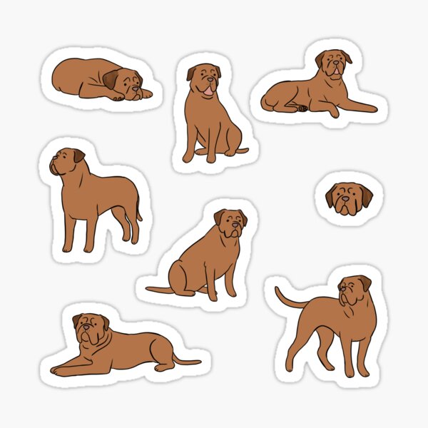 Item preview, Dogues de bordeaux cute illustration  designed and sold by Yarafantasyart.