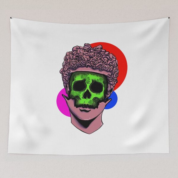 Item preview, Greek Statue Skull Vaporwave designed and sold by PVSKI.