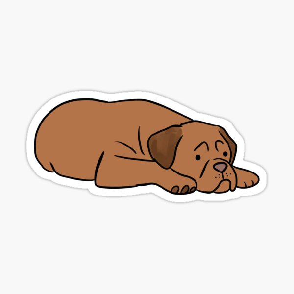 Item preview, Dogues de bordeaux cute illustration  designed and sold by Yarafantasyart.
