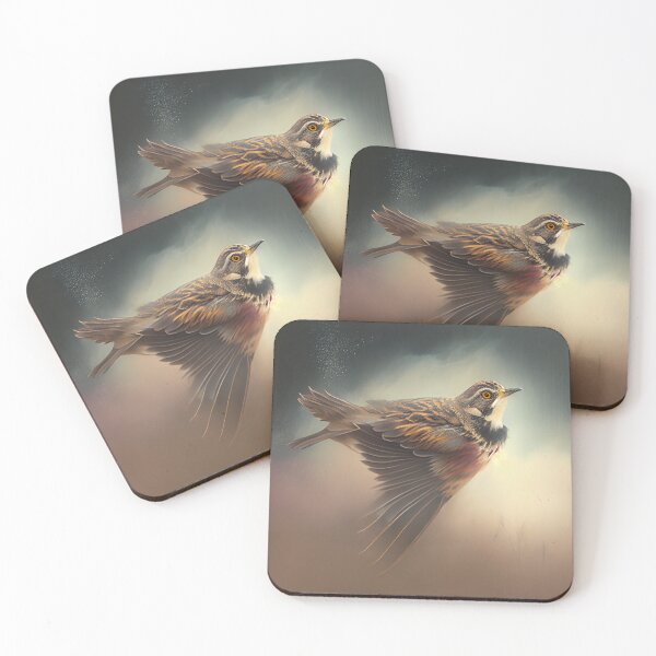 Item preview, Boisterous Skylark in Foggy Skies Digital Painting designed and sold by CodeAndColors.