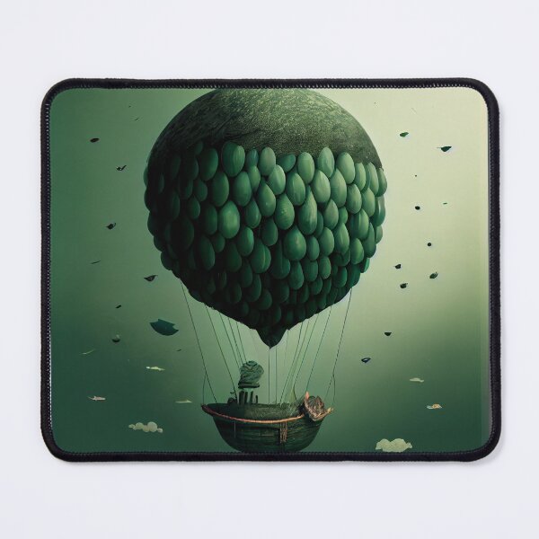 Item preview, Balloon in a Basket of Green Digital Painting designed and sold by CodeAndColors.