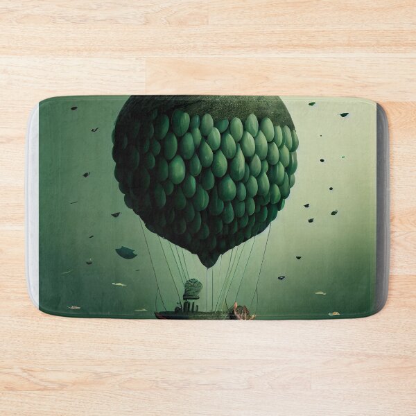 Item preview, Balloon in a Basket of Green Digital Painting designed and sold by CodeAndColors.