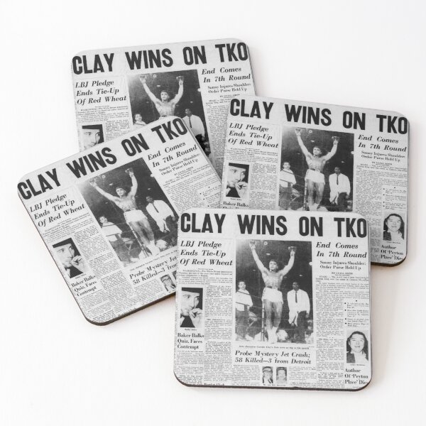 Item preview, Muhammad Ali Iconic Newspaper Headline designed and sold by A-J-S-Designs.