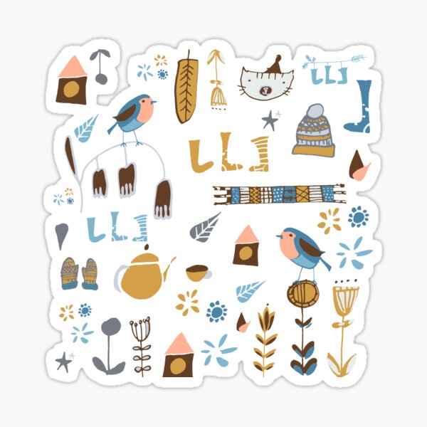 Item preview, hygge bird and cat beige designed and sold by susycosta.