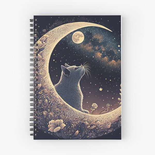 Item preview, Cat And Crescent Moon 3 designed and sold by idreamaboutcats.