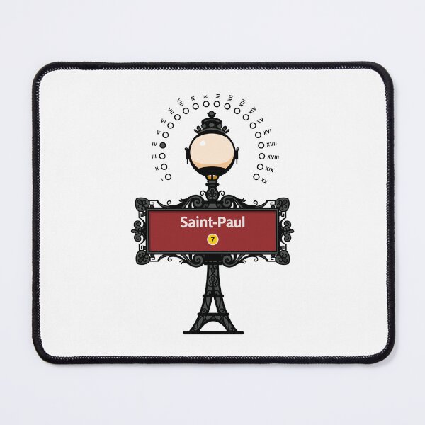 Item preview, Paris France Metro Sign Eiffel Tower - Saint-Paul designed and sold by ClickForMore.