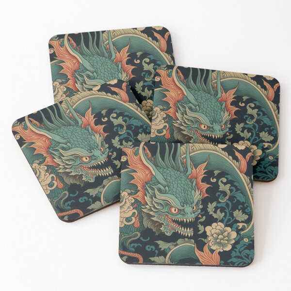 Item preview, Japanese traditional dragon art pattern designed and sold by DivineMythos.