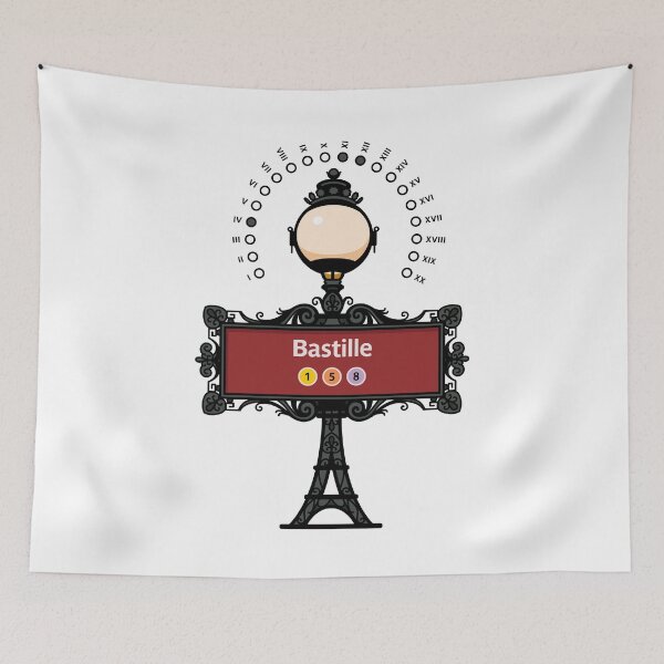 Item preview, Paris France Metro Sign Eiffel Tower - Bastille designed and sold by ClickForMore.