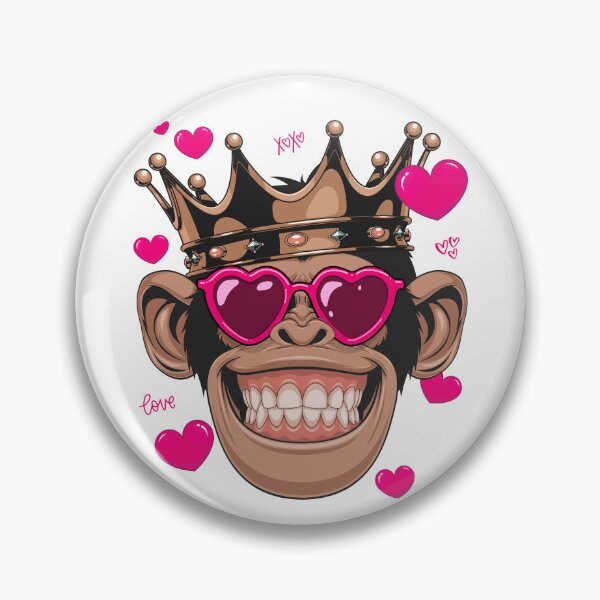 Item preview, Chimpanzee Valentines Day Gift Heart Glasses Monkey designed and sold by iliasjeff.