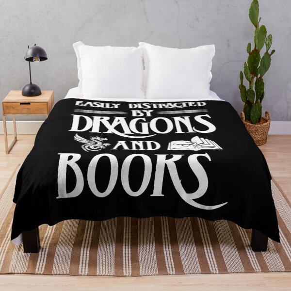 Item preview, Easily distracted by dragons and books designed and sold by JoRealm.