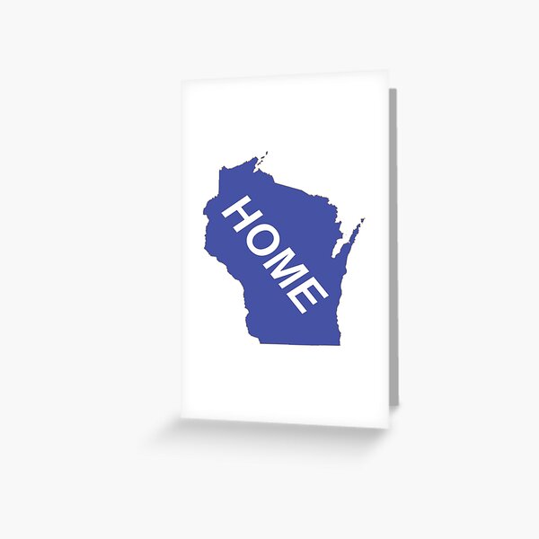 wisconsin.com Home Logo - White Background Greeting Card