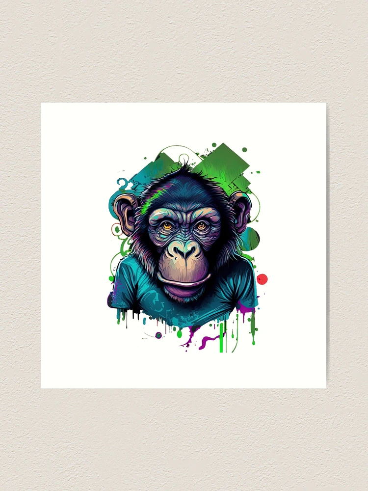 Funny Chess Monkey checkmate king chessboard 3d chess pawn room smart  monkey genius iq game night board game chimpanzees gorilla ape funny chimp   Art Board Print for Sale by weird83