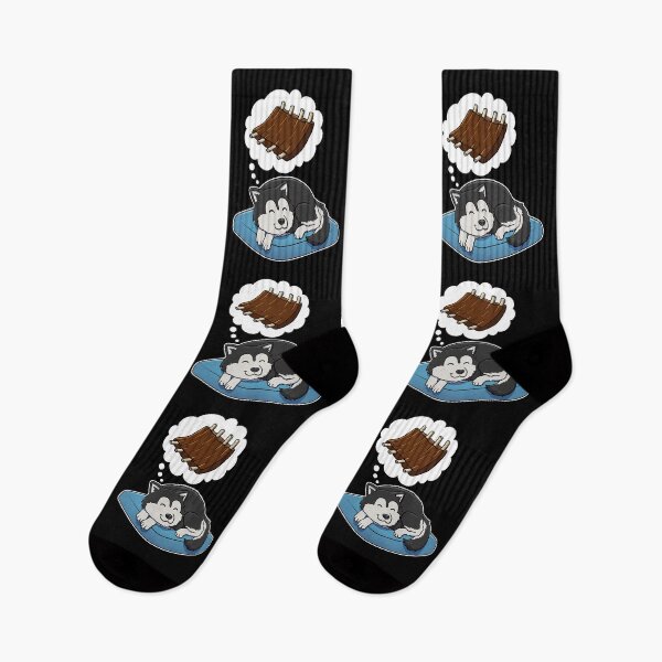 Item preview, Alaskan Malamute dreaming about Barbecue Ribs designed and sold by DoggieDelights.
