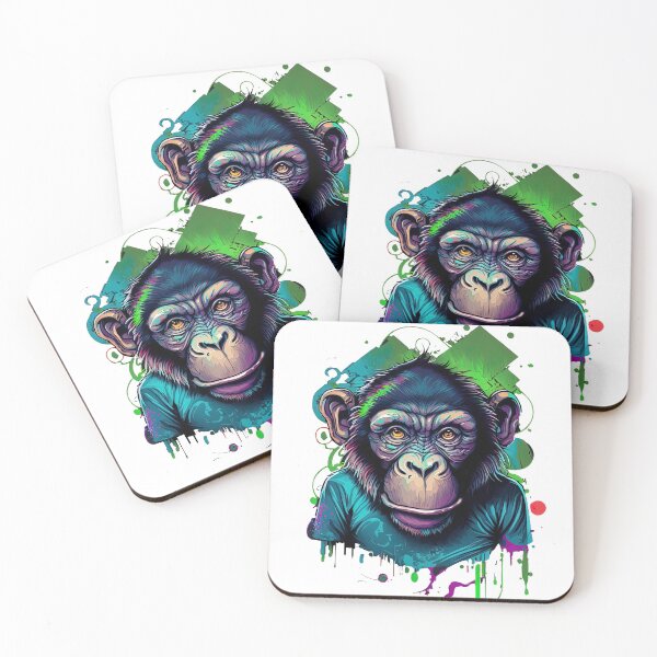 Item preview, Chimpanzee Monkey Face and Monkey Art Chimpanzee designed and sold by T-Shirt-Depot.