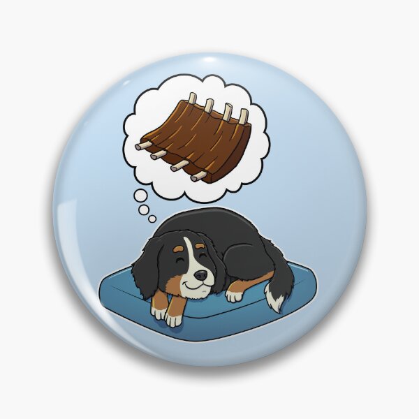 Item preview, Bernese Mountain Dog dreaming about Barbecue Ribs designed and sold by DoggieDelights.