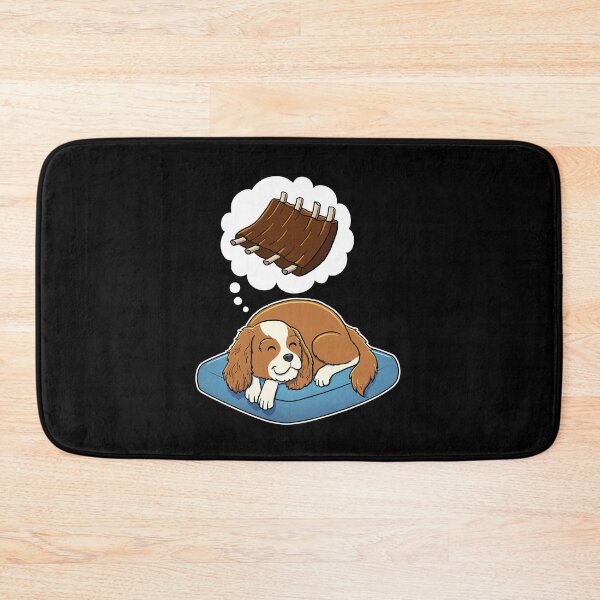 Item preview, Cavalier King Charles Spaniel dreaming about Barbecue Ribs designed and sold by DoggieDelights.