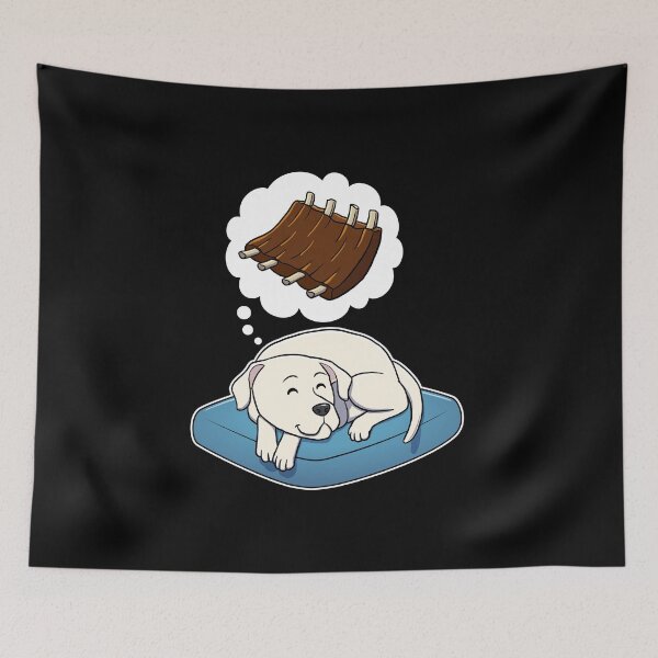 Item preview, Dogo Argentino dreaming about Barbecue Ribs designed and sold by DoggieDelights.