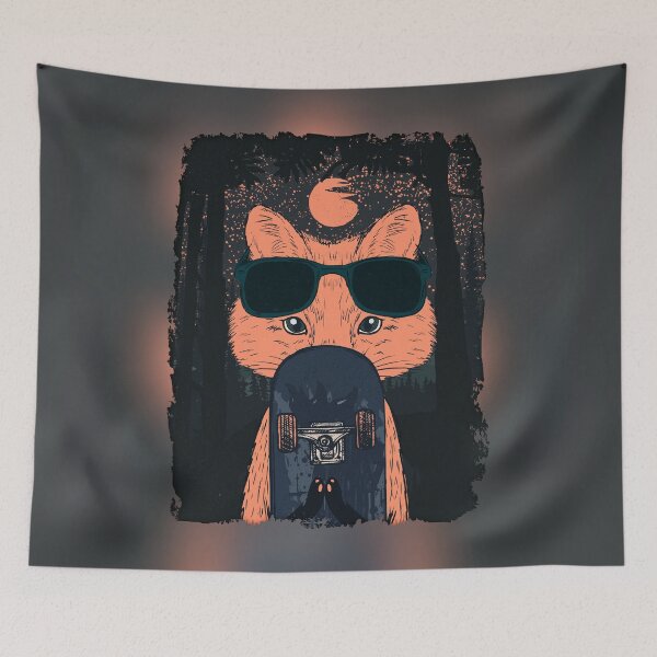 Item preview, Orange Moon and Skater Fox Punk  designed and sold by tabemisa.