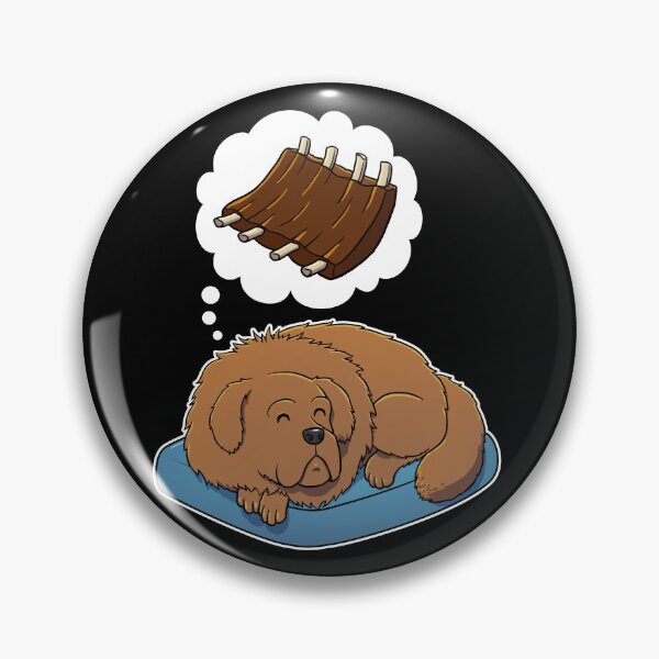 Item preview, Tibetan Mastiff dreaming about Barbecue Ribs designed and sold by DoggieDelights.