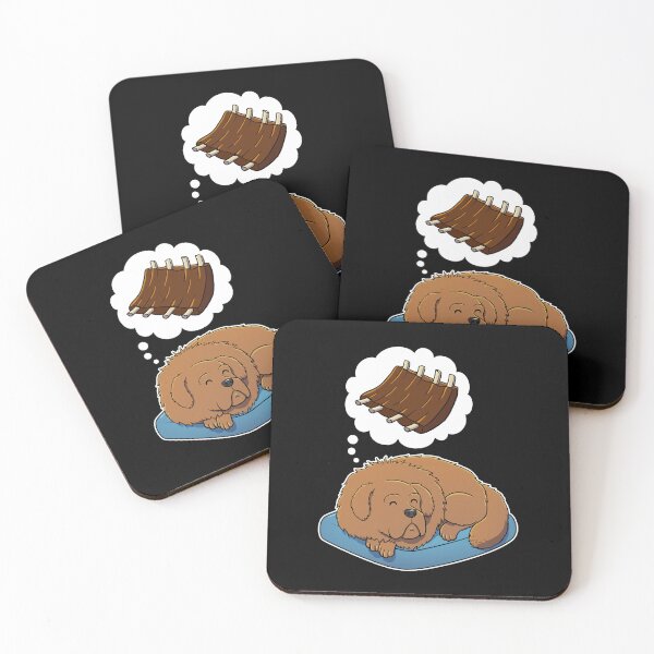 Item preview, Tibetan Mastiff dreaming about Barbecue Ribs designed and sold by DoggieDelights.