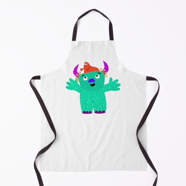 Item preview, Green Garden Monster with Red Slug Monster designed and sold by Shiny Happy World.