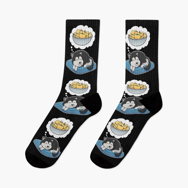Item preview, Alaskan Malamute dreaming about Potato Chips designed and sold by DoggieDelights.