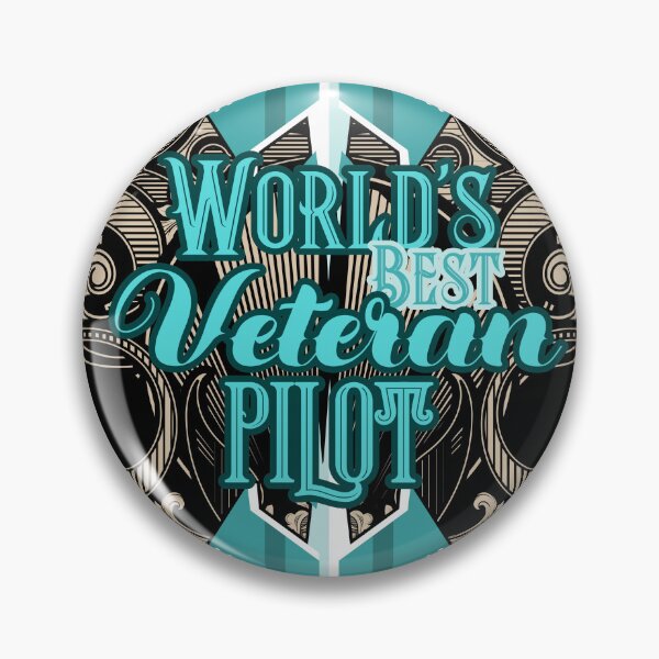 Item preview, World's Best Veteran Pilot - Aqua Green designed and sold by SpicyAviator.