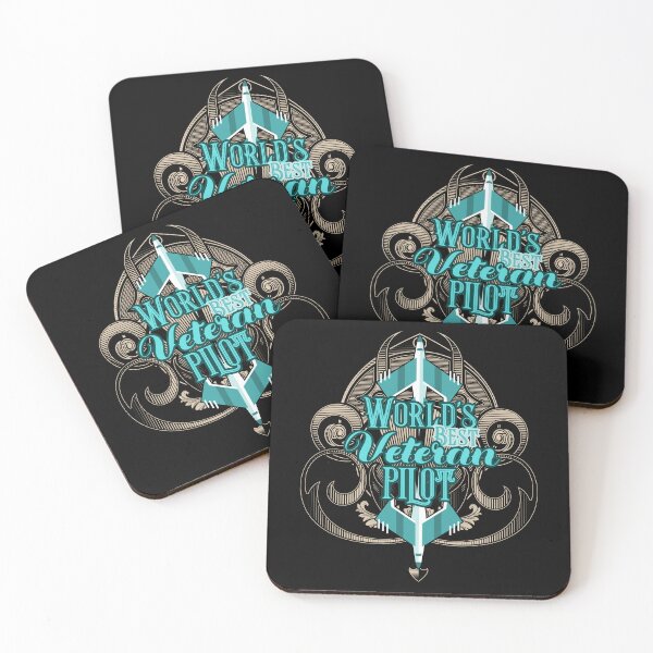 Item preview, World's Best Veteran Pilot - Aqua Green designed and sold by SpicyAviator.