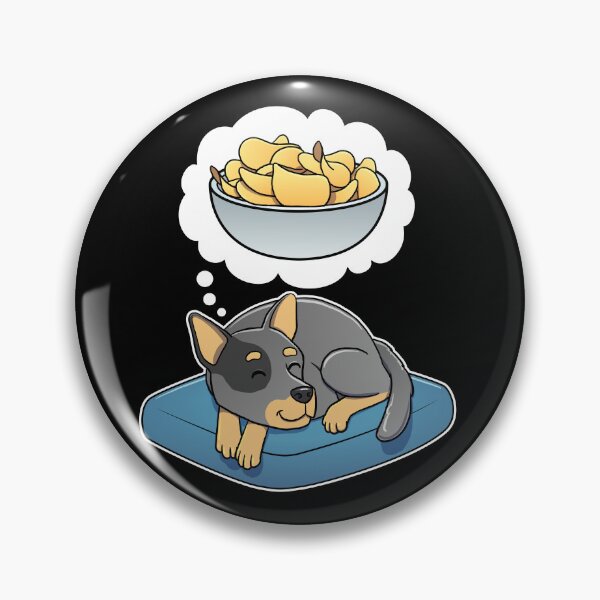 Item preview, Australian Cattle Dog dreaming about Potato Chips designed and sold by DoggieDelights.