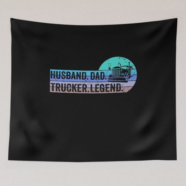 Item preview, Retro Vintage Husband Dad Trucker Legend | Funny Truck Driver Husband designed and sold by NewDayDesigns.