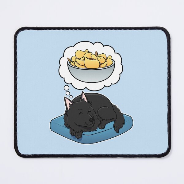 Item preview, Belgian Sheepdog dreaming about Potato Chips designed and sold by DoggieDelights.