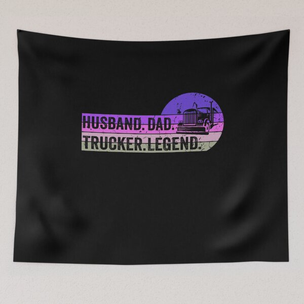 Item preview, Retro Vintage Husband Dad Trucker Legend | Funny Truck Driver Husband designed and sold by NewDayDesigns.
