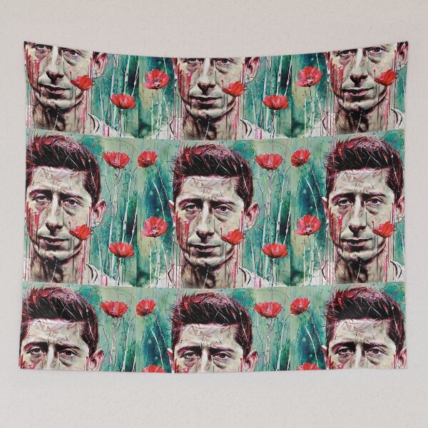 Item preview, Robert Lewandowski with poppies designed and sold by bogfl.