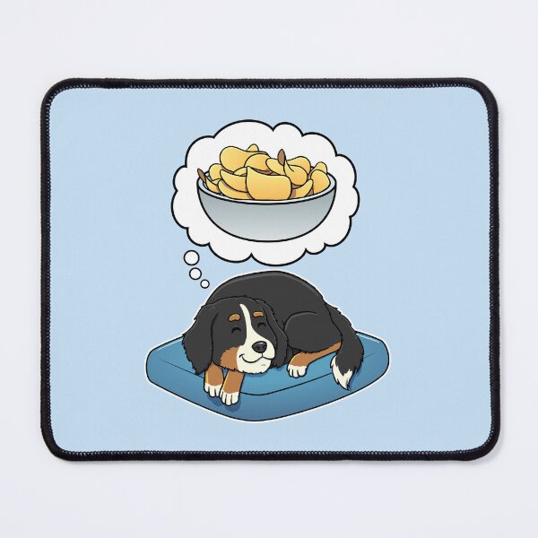 Artikelvorschau, Bernese Mountain Dog dreaming about Potato Chips entworfen und verkauft von DoggieDelights.