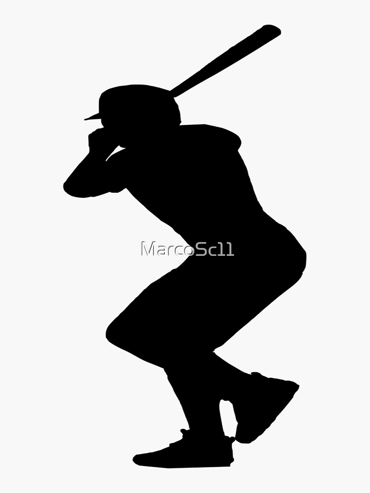 Baseball Player Silhouette - Batter - Black Poster for Sale by