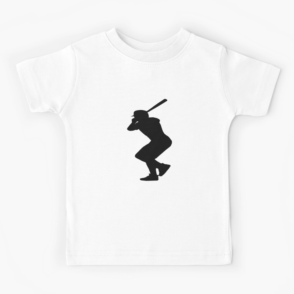 Baseball Player Silhouette - Batter - Black Kids T-Shirt for Sale