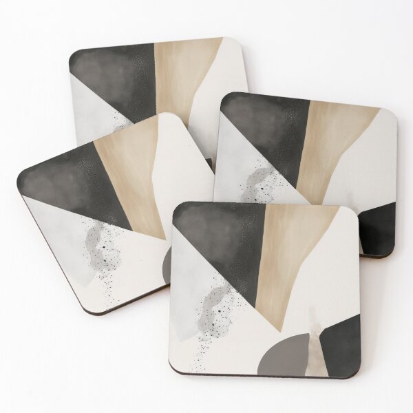 Item preview, Funky Black and Beige Abstract Art designed and sold by EcoArtLab.