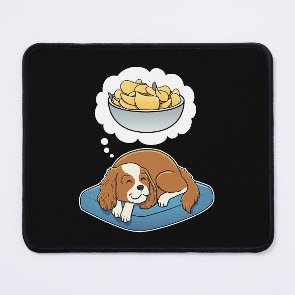 Item preview, Cavalier King Charles Spaniel dreaming about Potato Chips designed and sold by DoggieDelights.