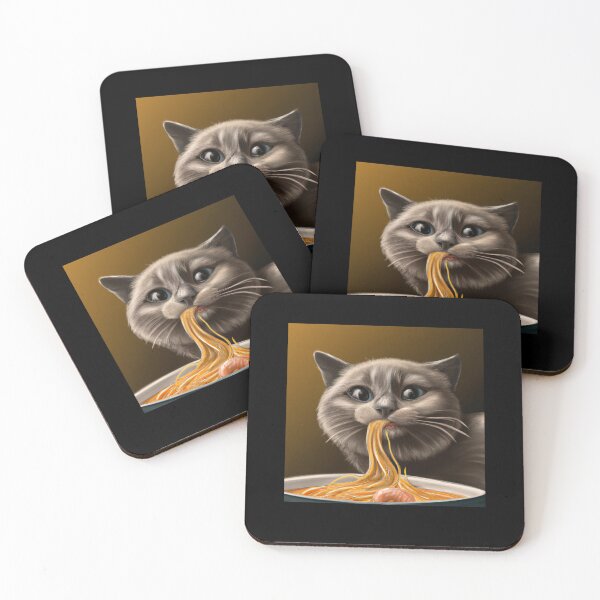 Artikelvorschau, Spaghetti essende Katze entworfen und verkauft von Annet KY.