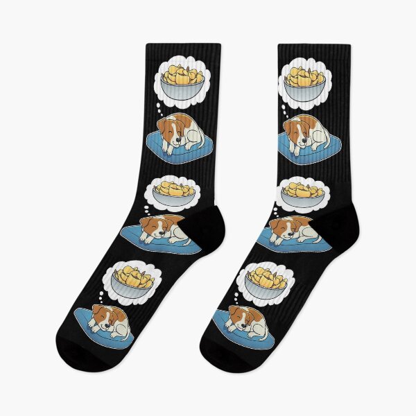 Item preview, Jack Russell Terrier dreaming about Potato Chips designed and sold by DoggieDelights.
