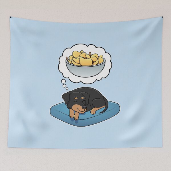 Item preview, Miniature Pinscher dreaming about Potato Chips designed and sold by DoggieDelights.