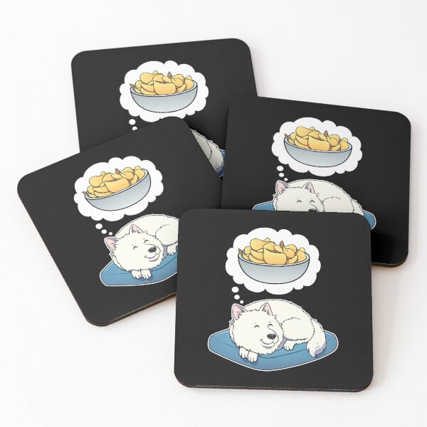 Item preview, Samoyed dreaming about Potato Chips designed and sold by DoggieDelights.