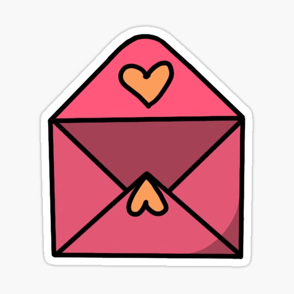 Envelope Heart Stickers for Sale