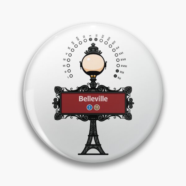 Item preview, Paris France Metro Sign Eiffel Tower - Belleville designed and sold by ClickForMore.