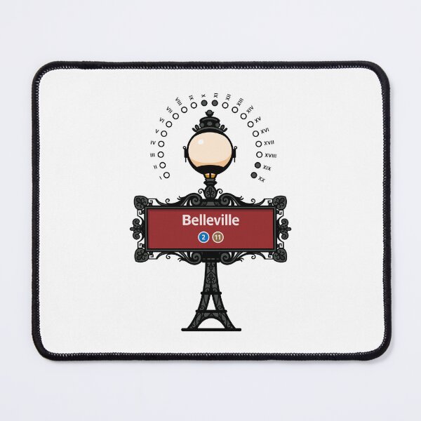 Item preview, Paris France Metro Sign Eiffel Tower - Belleville designed and sold by ClickForMore.