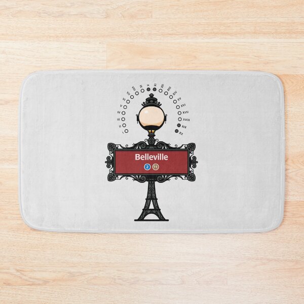 Item preview, Paris France Metro Sign Eiffel Tower - Belleville designed and sold by ClickForMore.